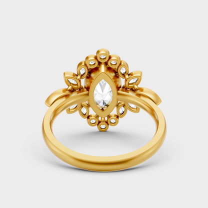 Yellow Gold Marquise Diamond Engagement Ring For A Timeless And Ethical Style