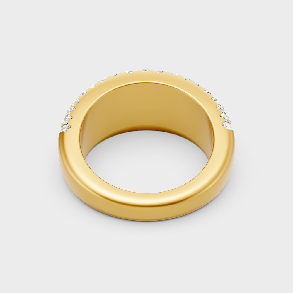 Yellow Gold Round Diamond Band For Timeless And Ethical Luxury Gifting