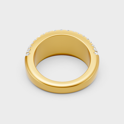 Yellow Gold Round Diamond Band For Timeless And Ethical Luxury Gifting