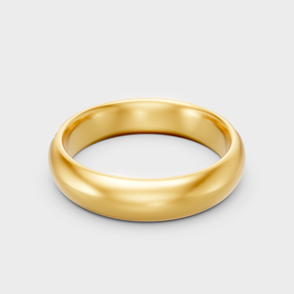  Yellow Gold Round Diamond Band For Timeless And Ethical Everyday Wear