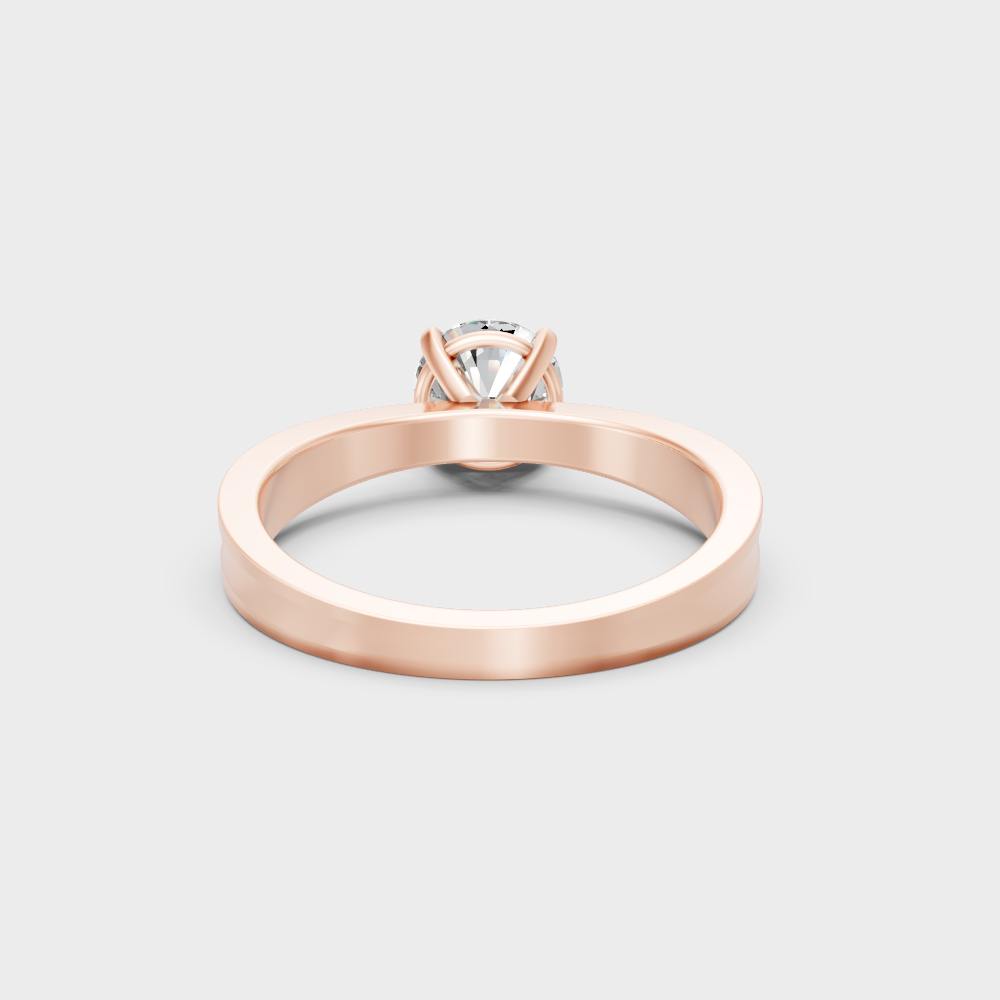 Blush Rose Gold Ring With Hallmarked Round Lab-Grown Diamonds