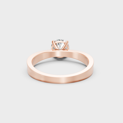 Blush Rose Gold Ring With Hallmarked Round Lab-Grown Diamonds