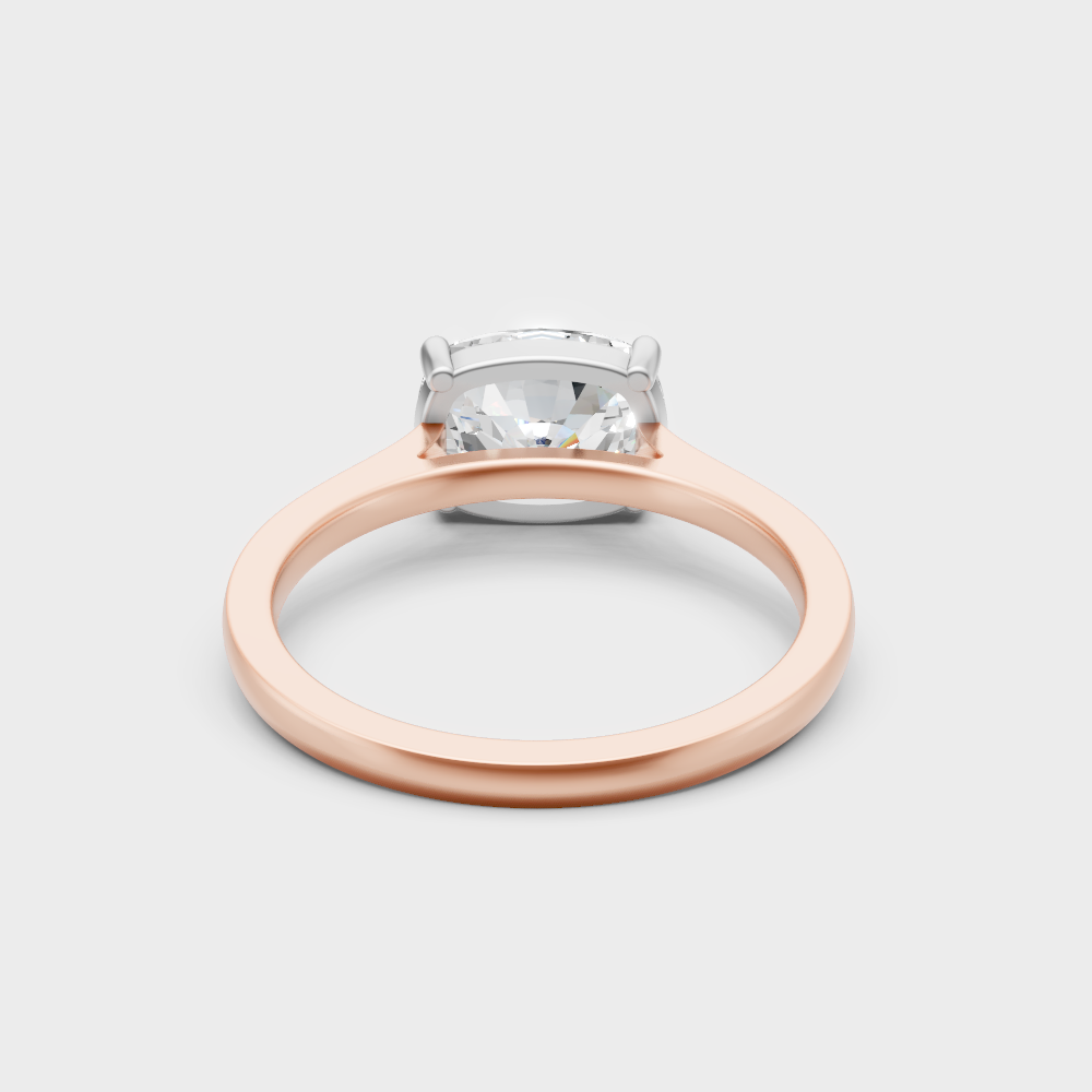Statement Multi-Tone Gold Jewelry Featuring A Certified 2.75 Carat Cushion Diamond