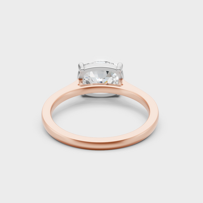 Statement Multi-Tone Gold Jewelry Featuring A Certified 2.75 Carat Cushion Diamond