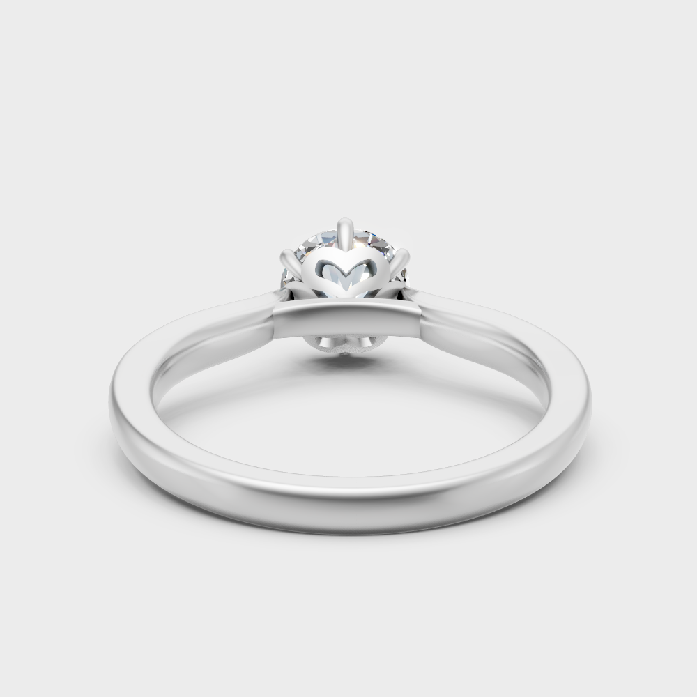 High-Polish 950 Platinum Round Lab Diamond Ring For Maximum Shine