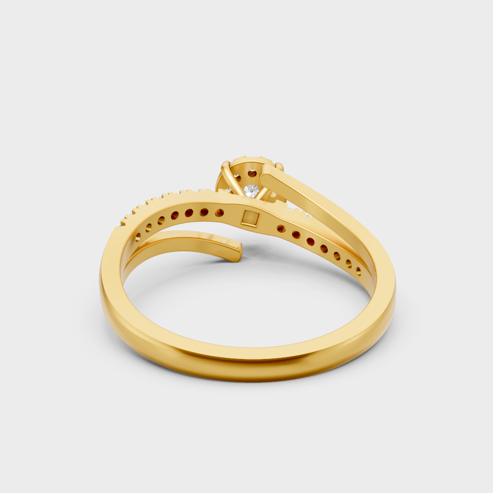 Yellow Gold Round Diamond Ring For A Timeless And Ethical Bridal Style