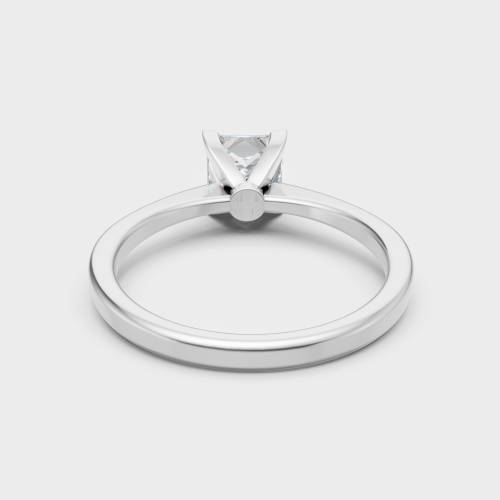 white gold princess-cut lab diamond engagement ring for sophisticated eco-luxury