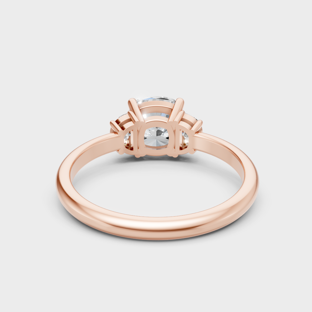  Luxury Rose Gold Engagement Ring With A Certified 1.64Ct Round Lab Diamond