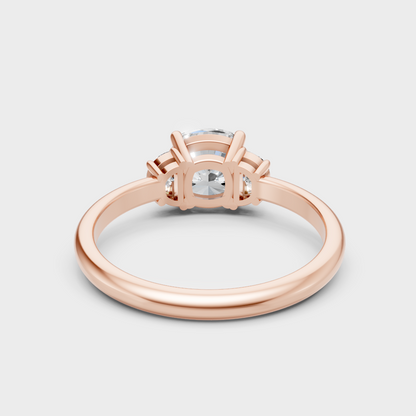  Luxury Rose Gold Engagement Ring With A Certified 1.64Ct Round Lab Diamond