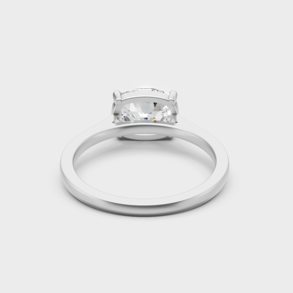 Premium 950 Platinum Solitaire Showcasing A 2.75 Carat Cushion-Cut Sustainable Diamond
