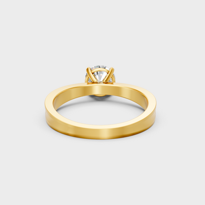 Hallmarked Yellow Gold Solitaire Ring With Brilliant Ethical Diamonds