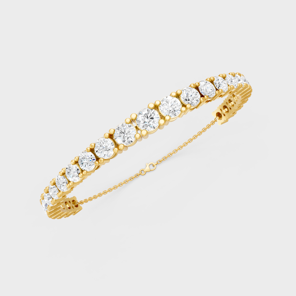 Hallmark Gold Round Lab-Grown Diamond Bracelet Yellow Gold
