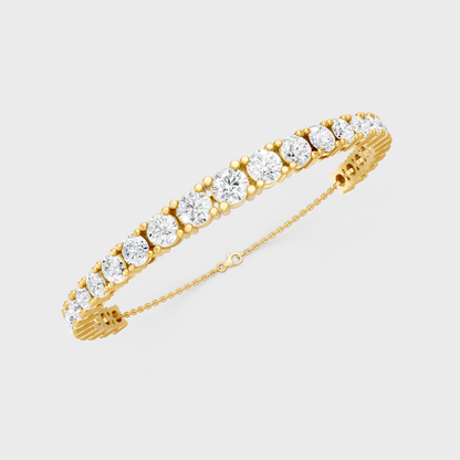 Hallmark Gold Round Lab-Grown Diamond Bracelet Yellow Gold