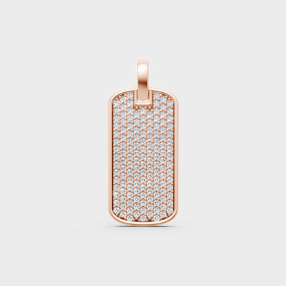 Unique Men’s Rose Gold Pendant Only Featuring A Gli Certified Round Lab Diamond