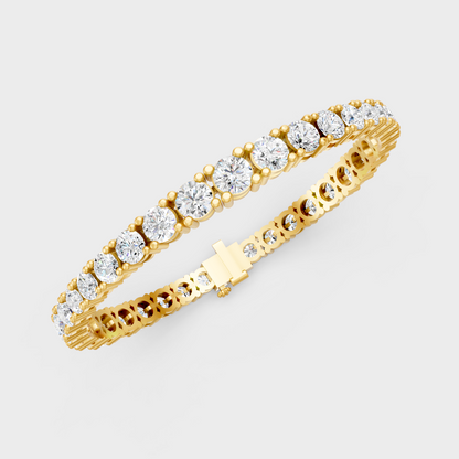 Hallmark Gold Round Lab-Grown Diamond Bracelet Yellow Gold