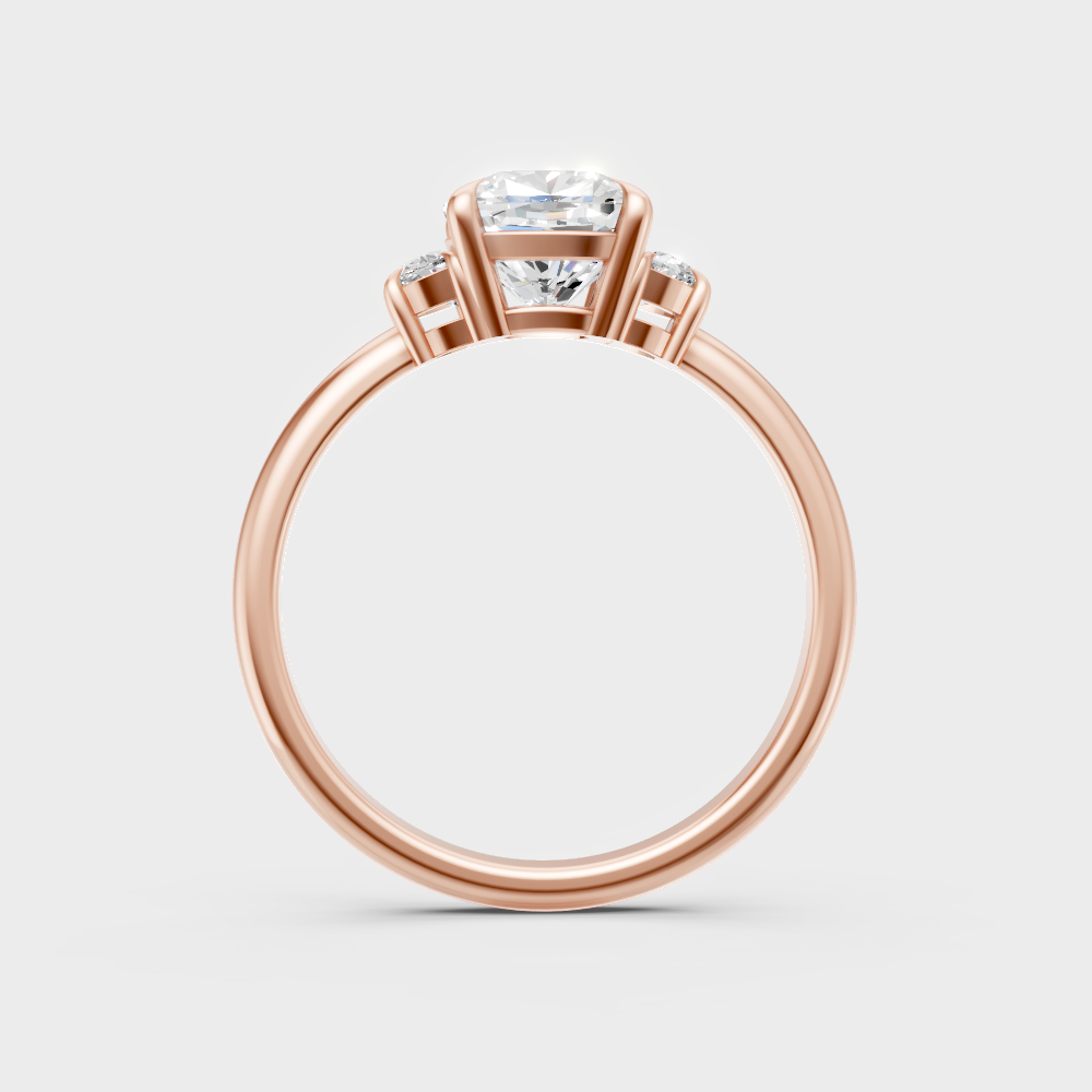  Blush Rose Gold Round Lab Diamond Ring For Sophisticated Sustainable Luxury