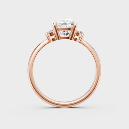  Blush Rose Gold Round Lab Diamond Ring For Sophisticated Sustainable Luxury
