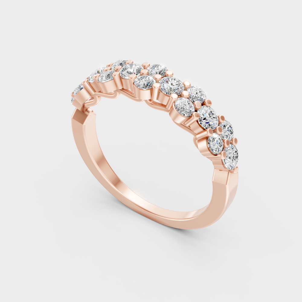Rose Gold Round-Cut Lab-Grown Diamond Ring For Ethical Luxury