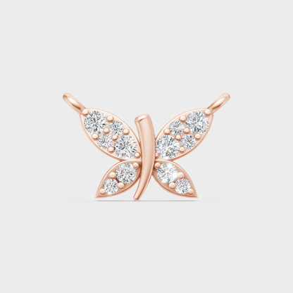 Rose Gold Round-Cut Lab-Grown Diamond Pendant For Modern Ethical Luxury