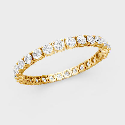 Brilliant Round Cut Diamond Bracelet Yellow Gold