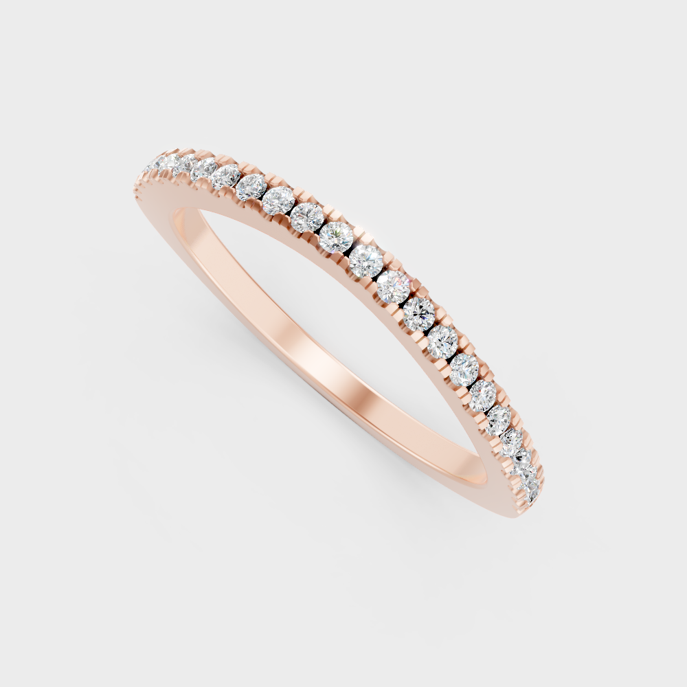 Rose Gold  Round-Cut Lab-Grown Diamond Ring For Ethical Luxury