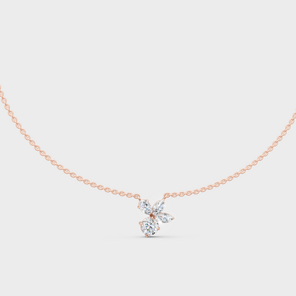  Unique Rose Gold Pendant Featuring A Gli Certified Mixed-Cut Lab Diamond
