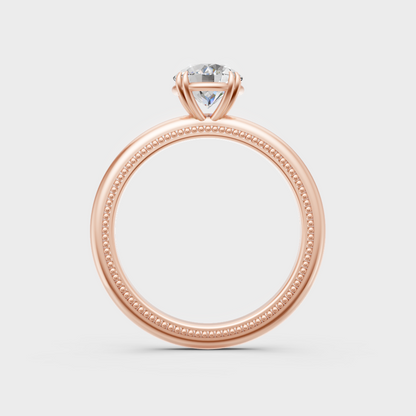 Modern Rose Gold Engagement Ring With A Brilliant Sustainable Diamond