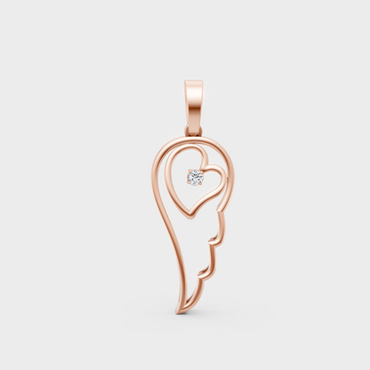 Rose Gold Round-Cut Lab-Grown Diamond Pendant For Modern Ethical Luxury
