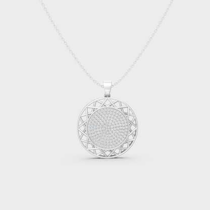 Premium 950 Platinum Round-Cut Lab-Grown Diamond Solo Pendant