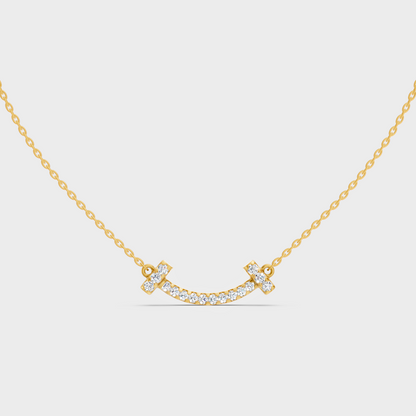 0.38 Ct Round Cut Lab-Grown Diamond Pendant In Yellow Gold