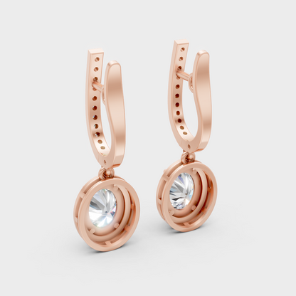 Ethical Lab-Grown Diamond Drop Earrings In Rose Gold