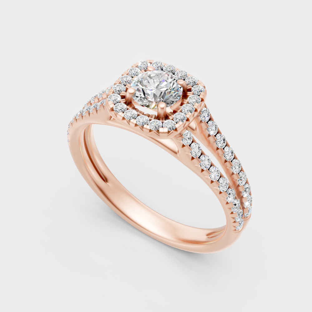 Rose Gold Round Lab-Grown Diamond Ring For Modern Ethical Luxury