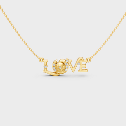 0.09 Ct Round Lab-Grown Diamond Pendant With Chain In Yellow Gold