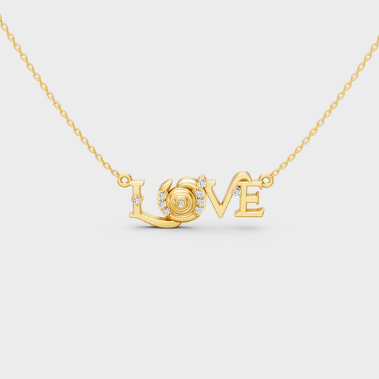0.09 Ct Round Lab-Grown Diamond Pendant With Chain In Yellow Gold