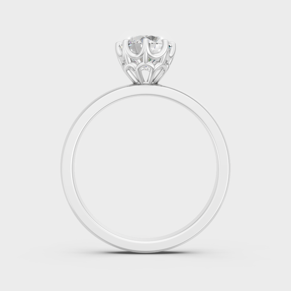 Brilliant Round Lab Diamond Solitaire Ring In 950 Platinum Elegant Finish