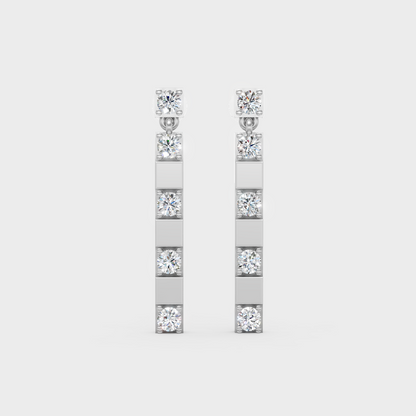 1.10 Ct Round Cut Lab-Grown Diamond Stud Earrings In Hallmark White Gold 14K – GLI Certified