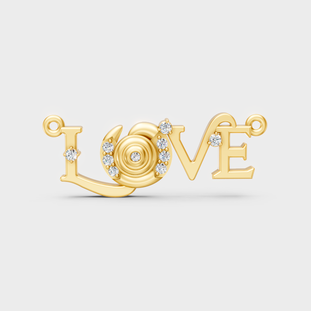 Sustainable Yellow Gold Pendant With Gli Certified Round-Cut Lab-Grown Diamonds