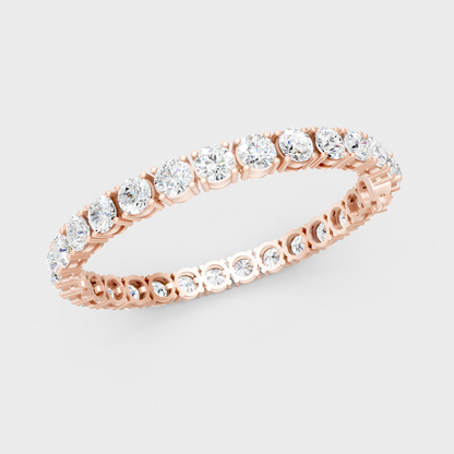 Brilliant Round Cut Diamond Bracelet Rose Gold