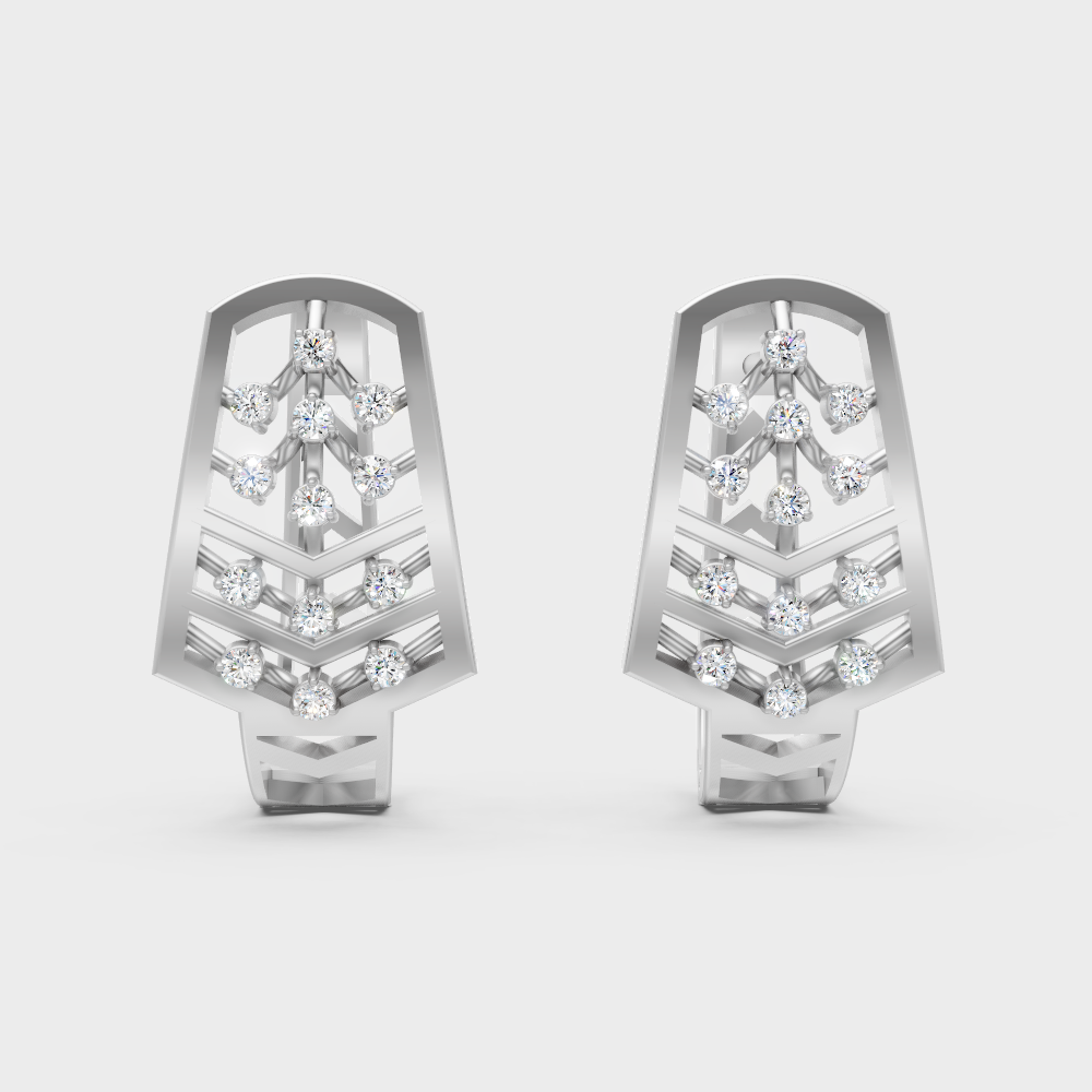 0.20 Ct GLI Certified Lab-Grown Round Diamond Hoop Earrings In White Gold