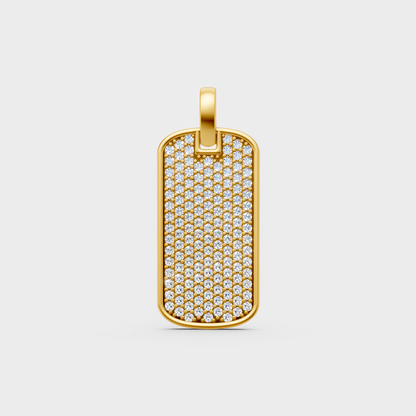 Classic 14K Yellow Gold Men’s Solitaire Pendant Featuring A Round Lab Diamond