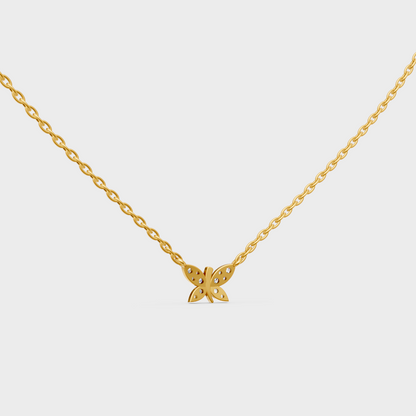 Fine Jewelry 0.24 Ct Lab-Grown Diamond Pendant With Chain Yellow Gold