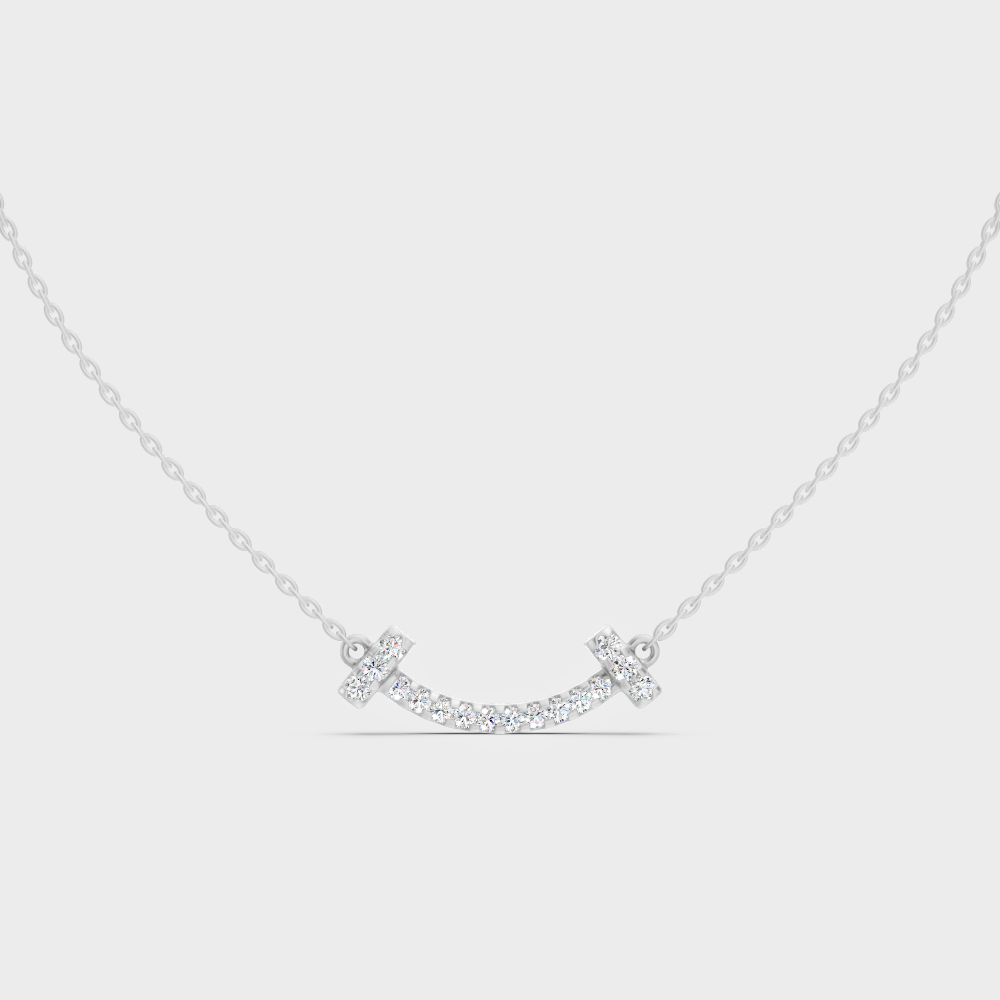 0.38 Ct Round Cut Lab-Grown Diamond Pendant With Chain In White Gold