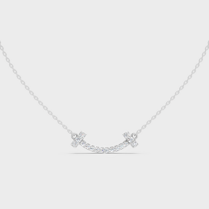 0.38 Ct Round Cut Lab-Grown Diamond Pendant With Chain In White Gold