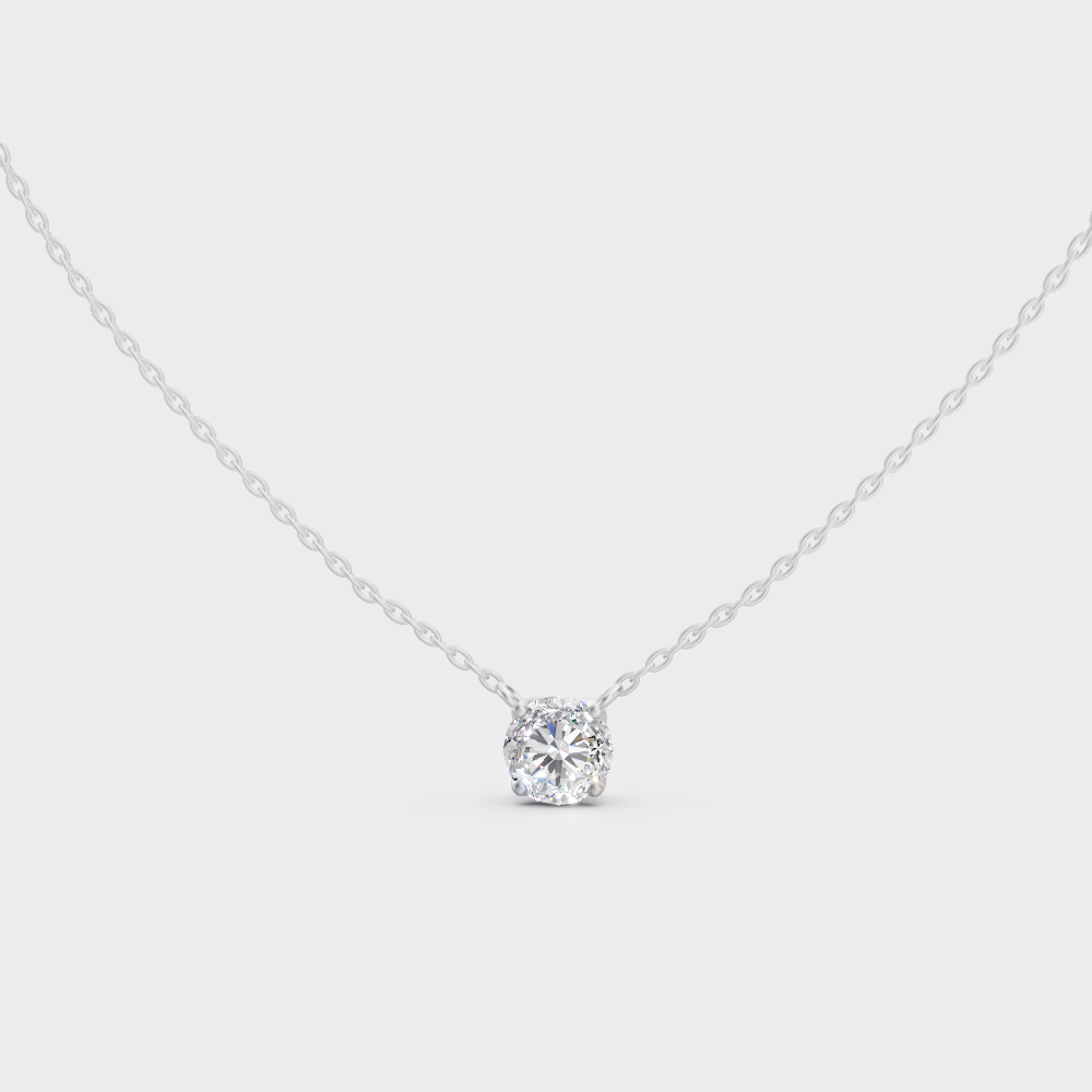 Luxury Lab Diamond Pendant White Gold