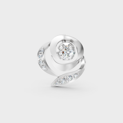  High-Polish 950 Platinum Round-Cut Lab Diamond Pendant For A Brilliant Look