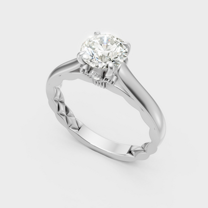 Sleek White Gold Solitaire Ring Featuring A Igi Certified Lab Diamond