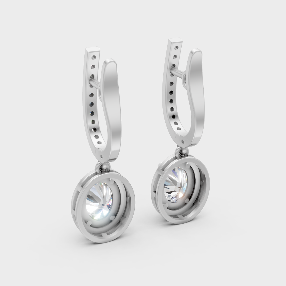 Ethical Lab-Grown Diamond Drop Earrings In Platinum