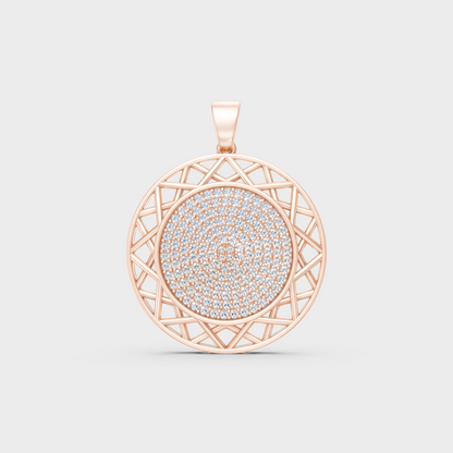 Rose Gold Round-Cut Lab-Grown Diamond Pendant For Modern Ethical Luxury