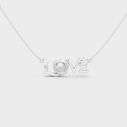 0.09 Ct Round Lab-Grown Diamond Pendant With Chain In White Gold