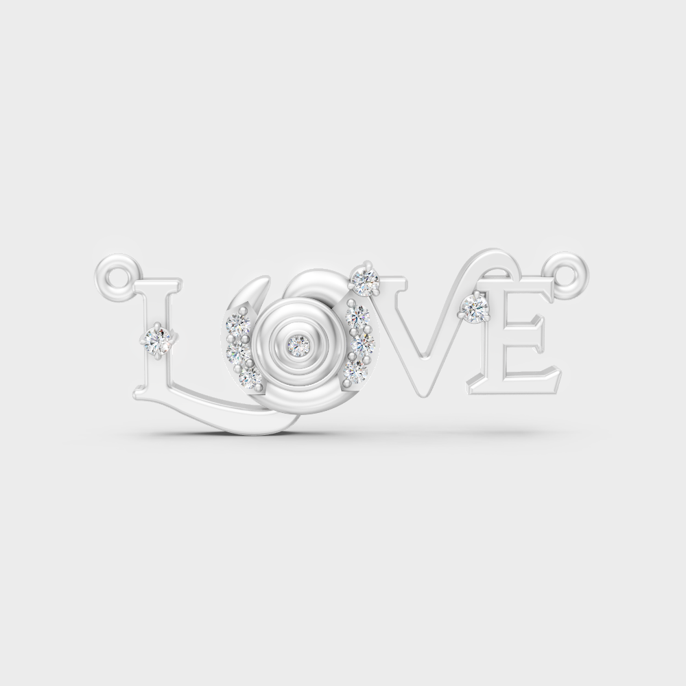 Sleek 18K White Gold Diamond Pendant Featuring A Gli Certified  Round Lab Diamond